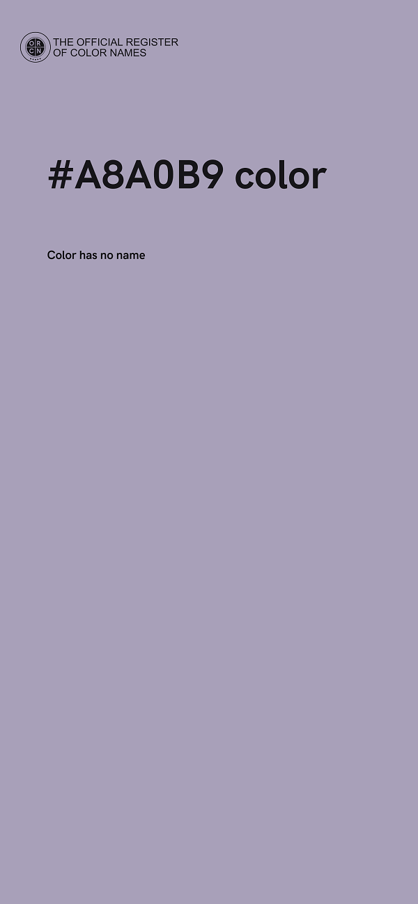 #A8A0B9 color image