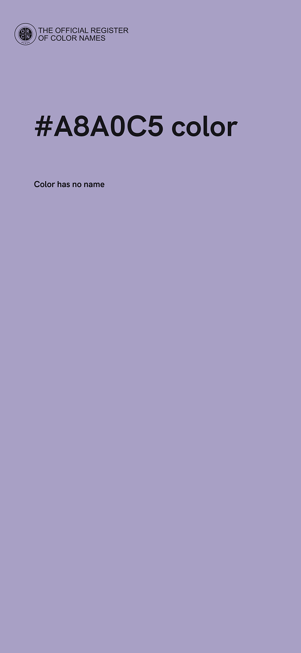 #A8A0C5 color image