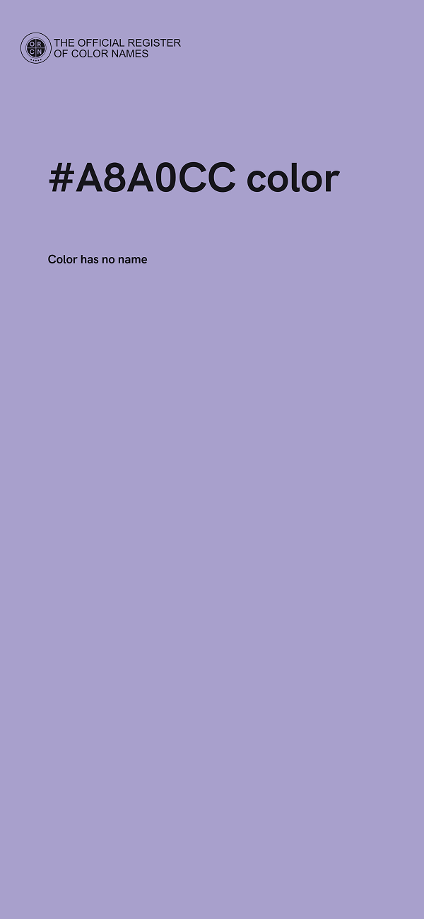 #A8A0CC color image