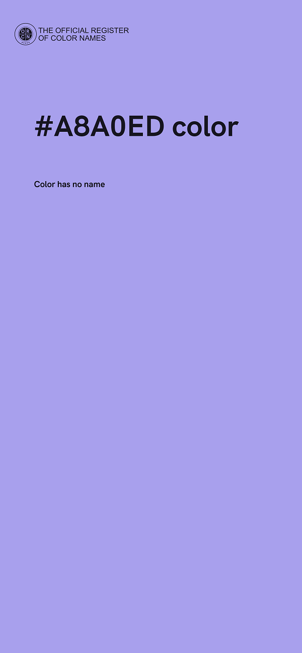 #A8A0ED color image