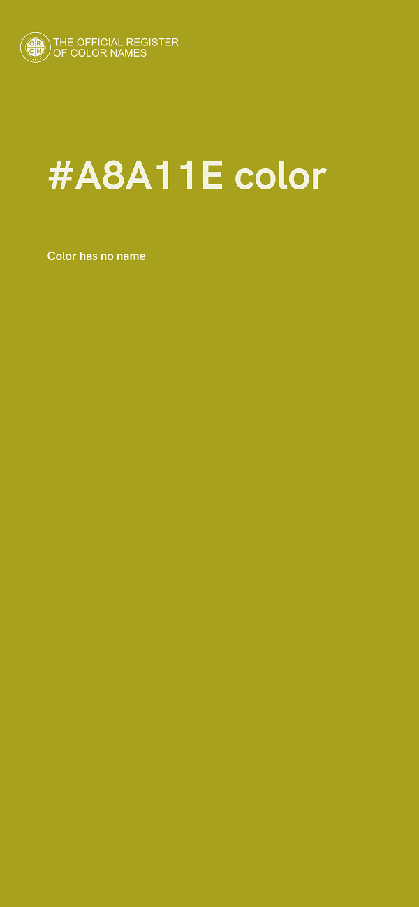 #A8A11E color image