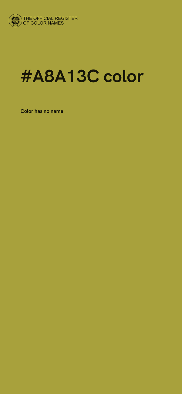 #A8A13C color image