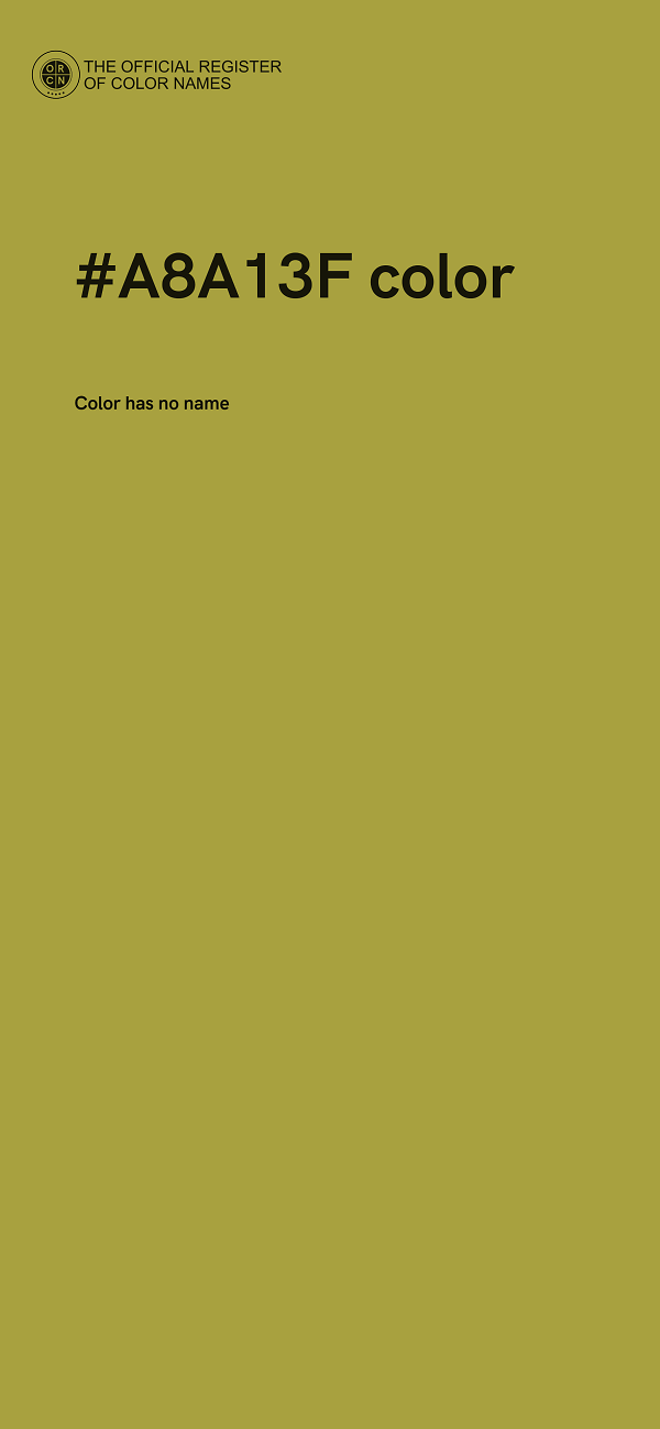 #A8A13F color image