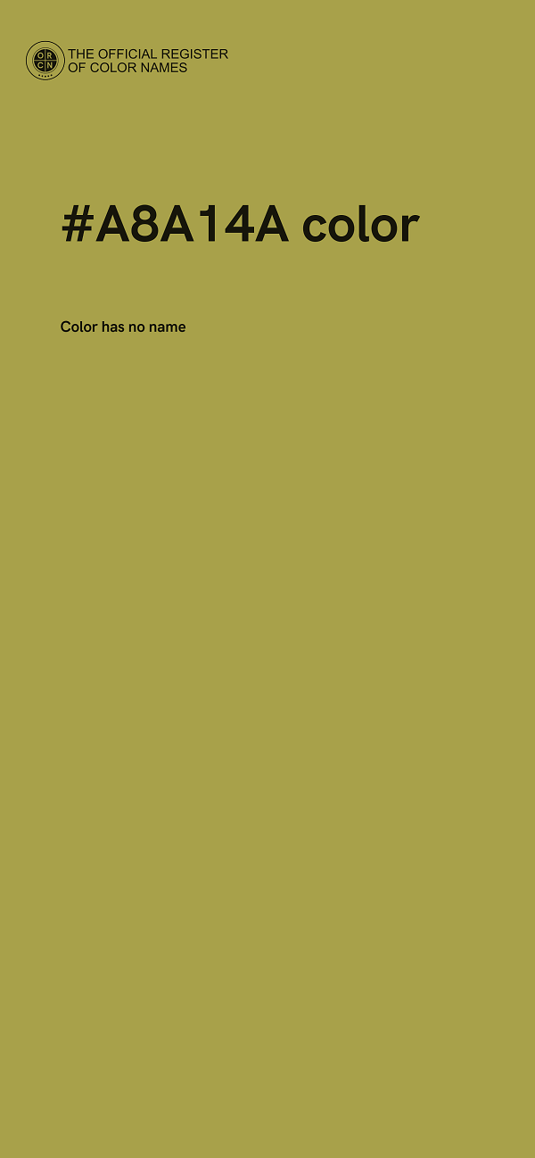 #A8A14A color image
