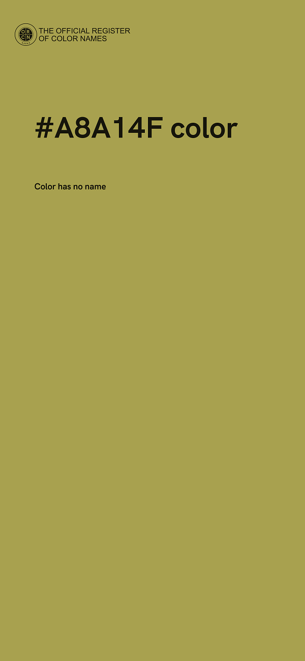 #A8A14F color image