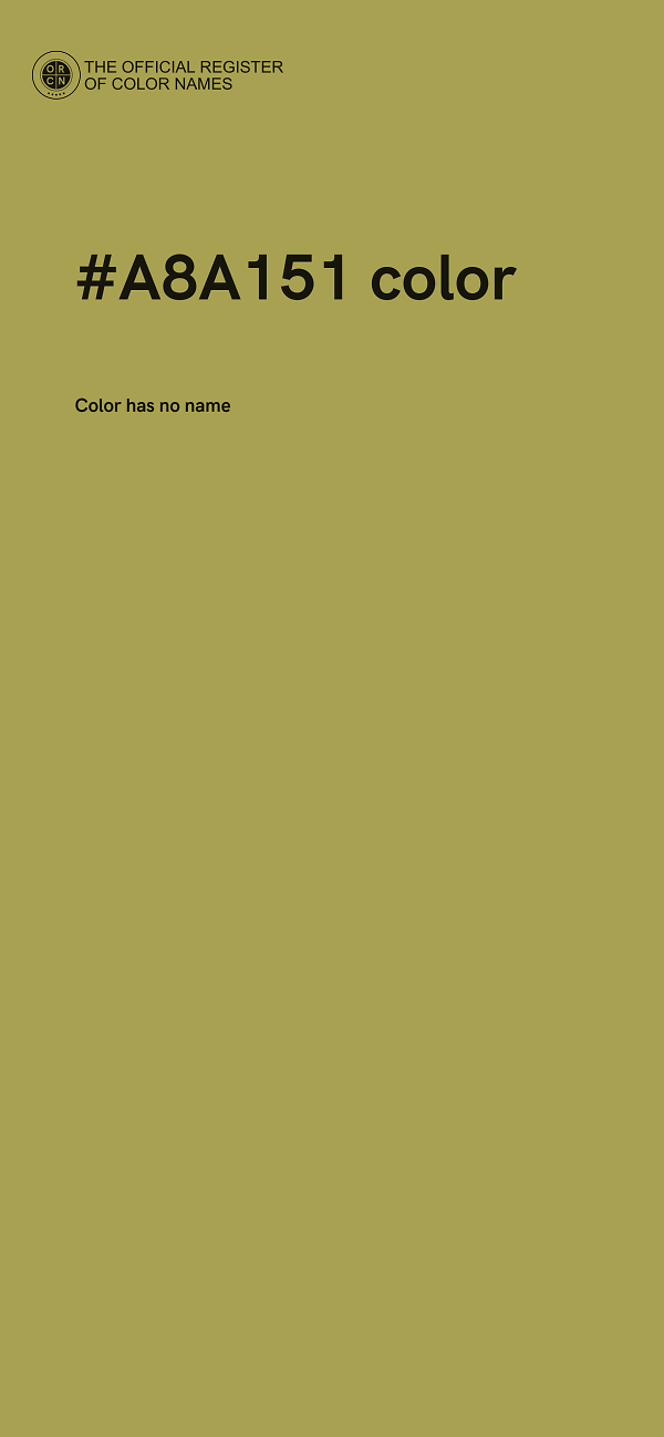 #A8A151 color image