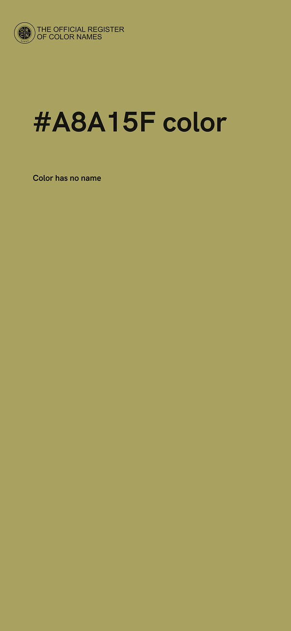 #A8A15F color image