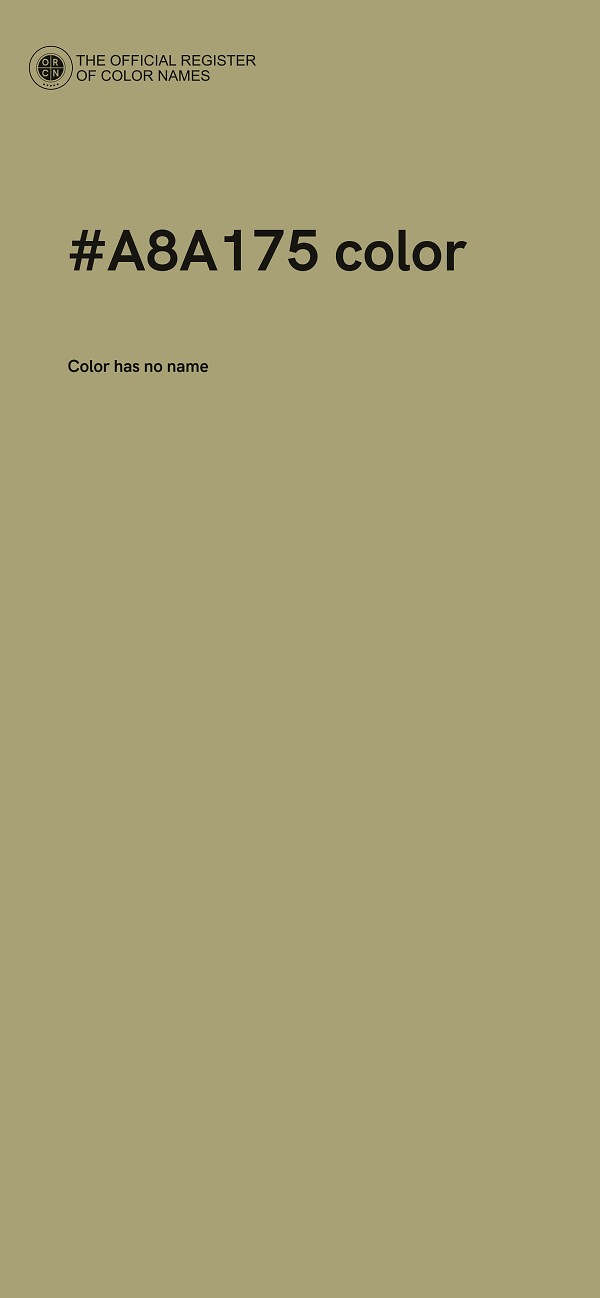 #A8A175 color image