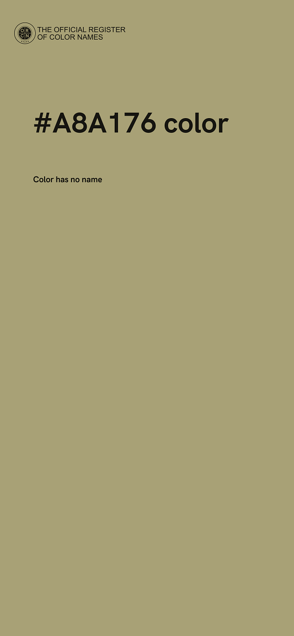 #A8A176 color image