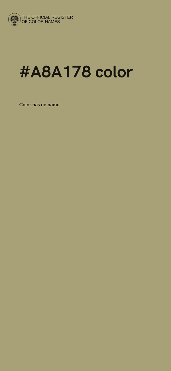#A8A178 color image