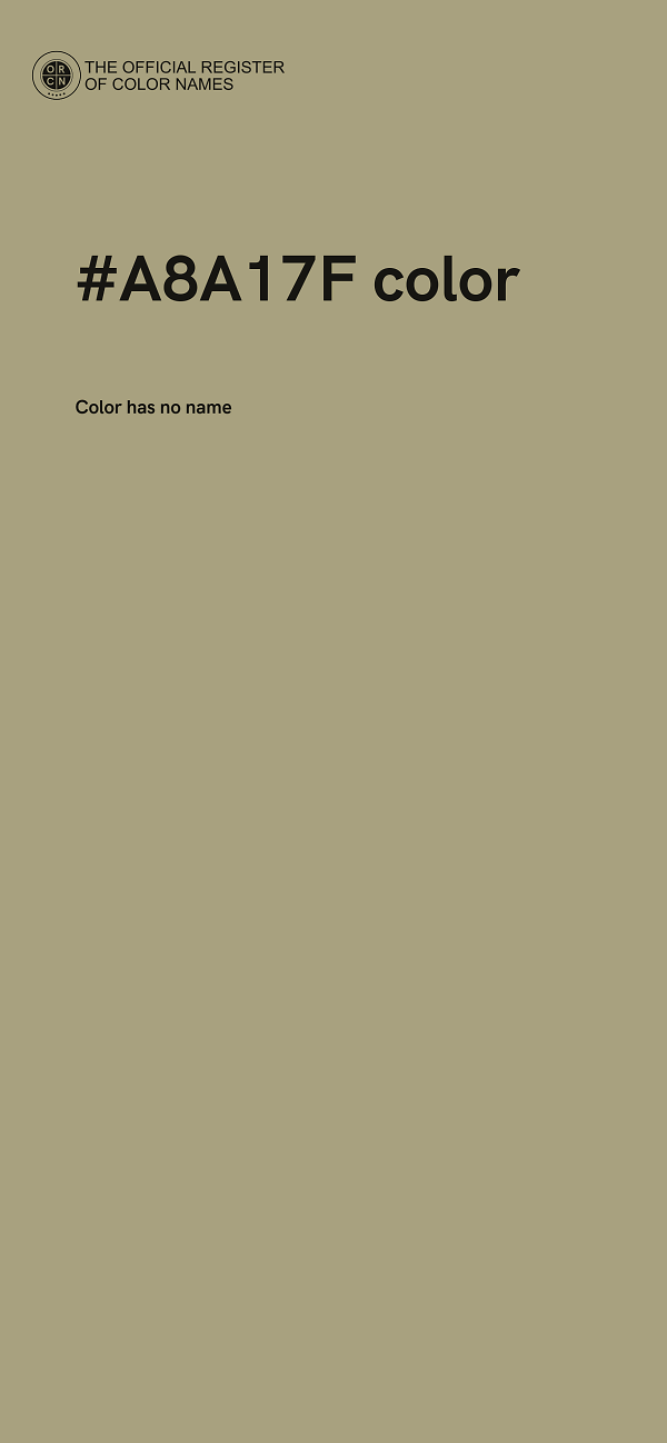 #A8A17F color image