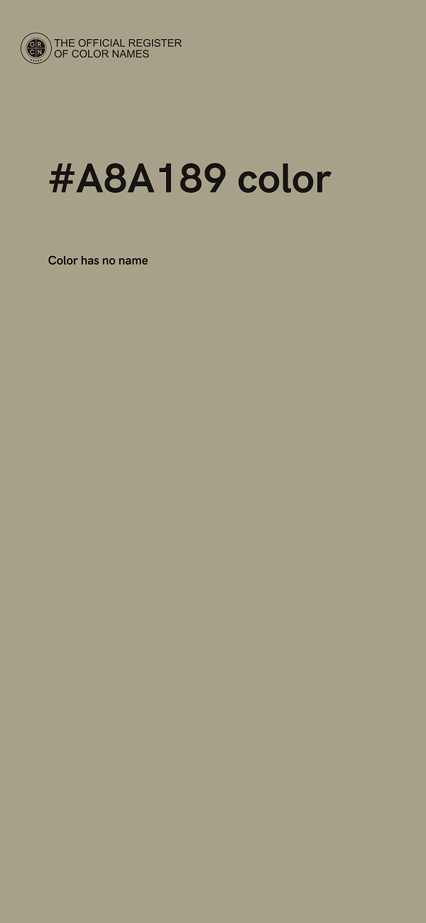 #A8A189 color image