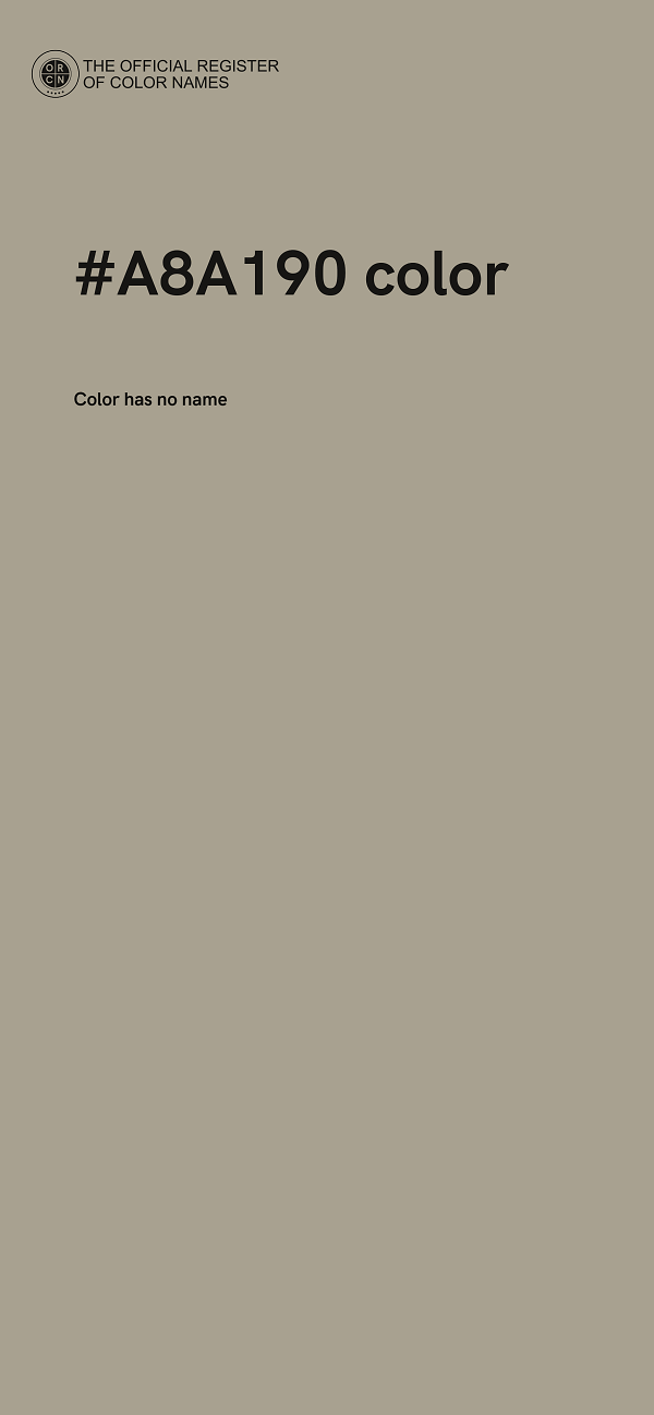 #A8A190 color image