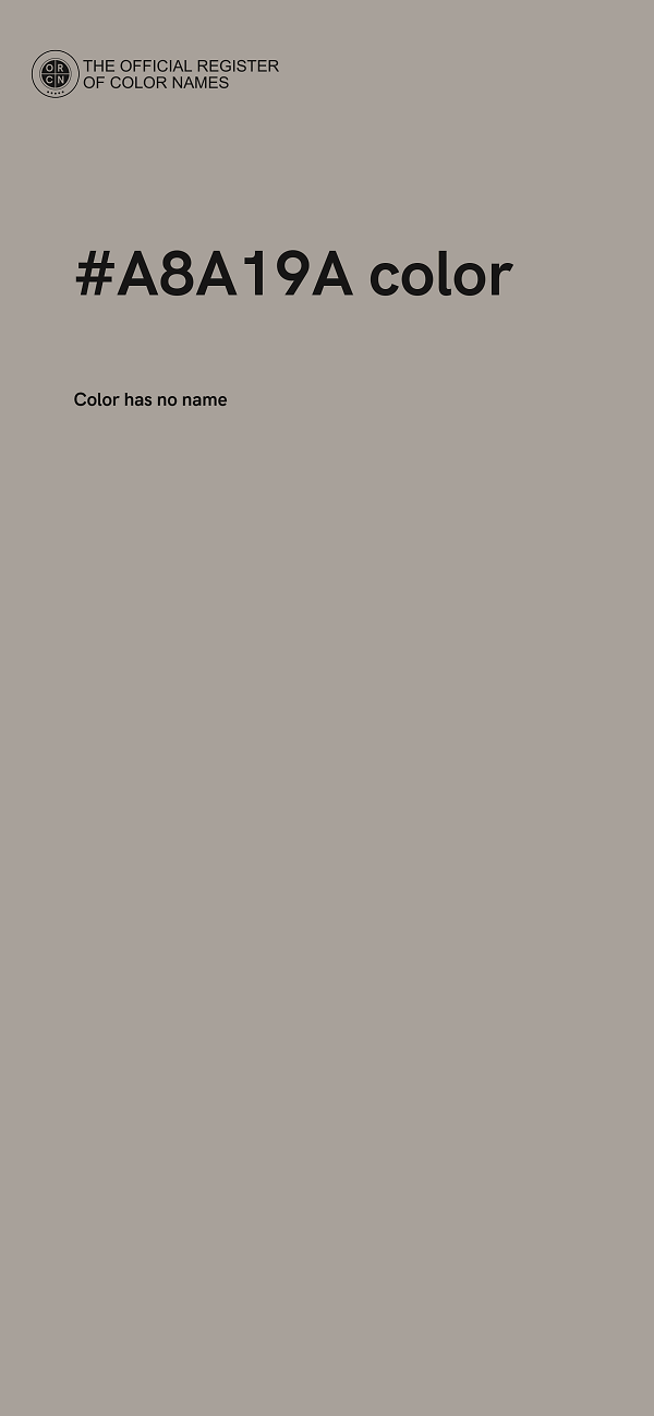 #A8A19A color image