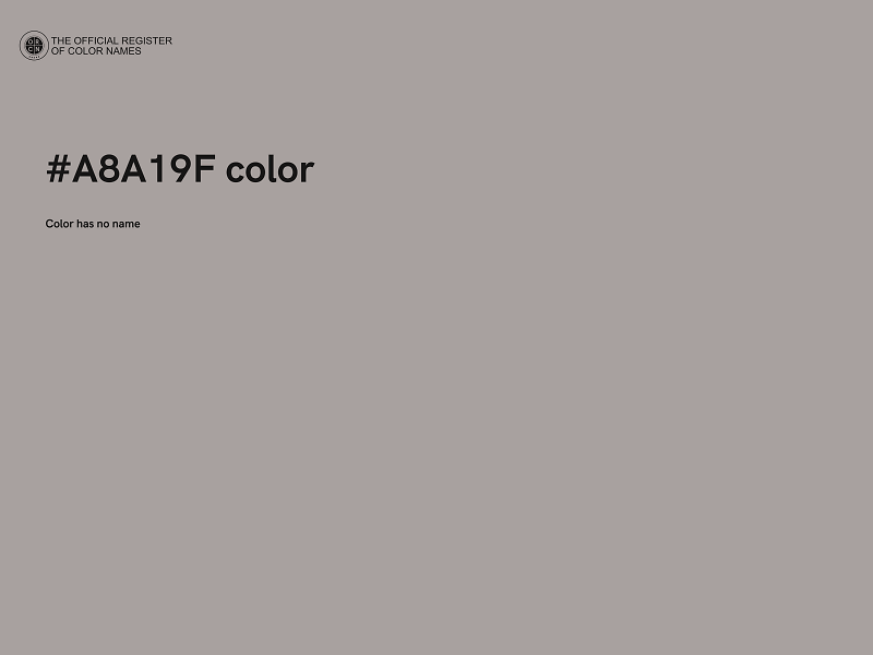 #A8A19F color image