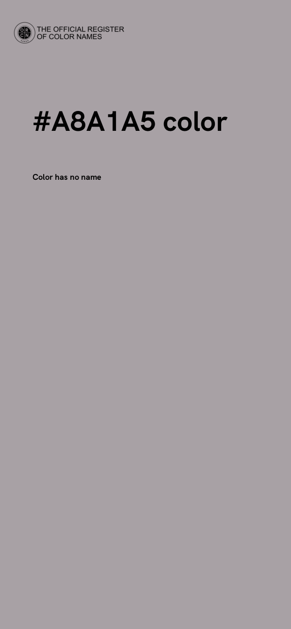 #A8A1A5 color image