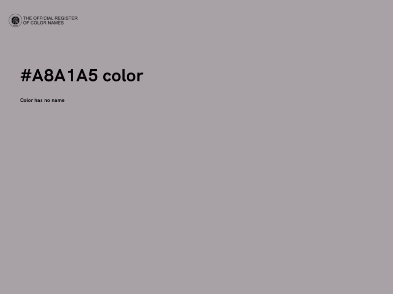 #A8A1A5 color image