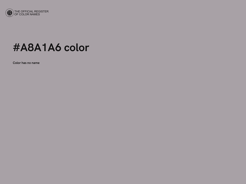 #A8A1A6 color image