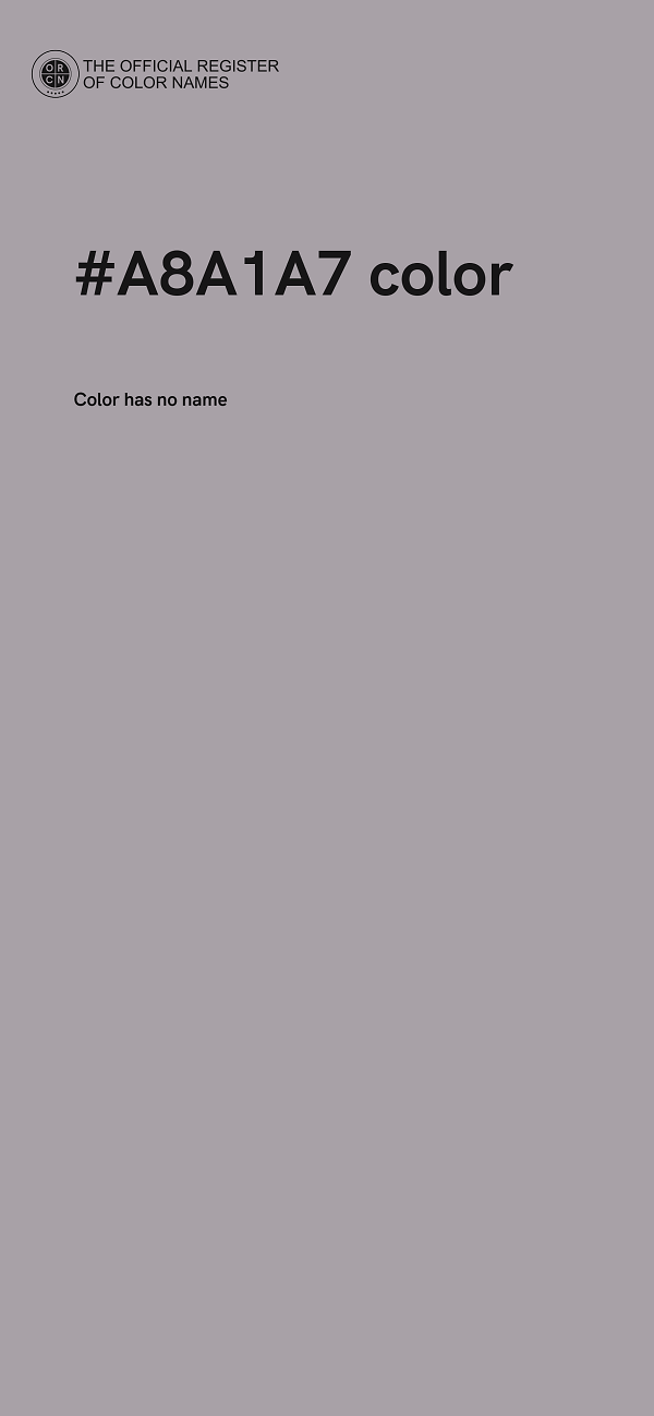#A8A1A7 color image