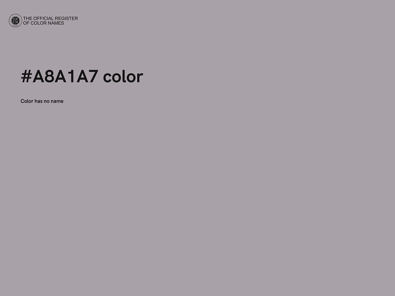 #A8A1A7 color image