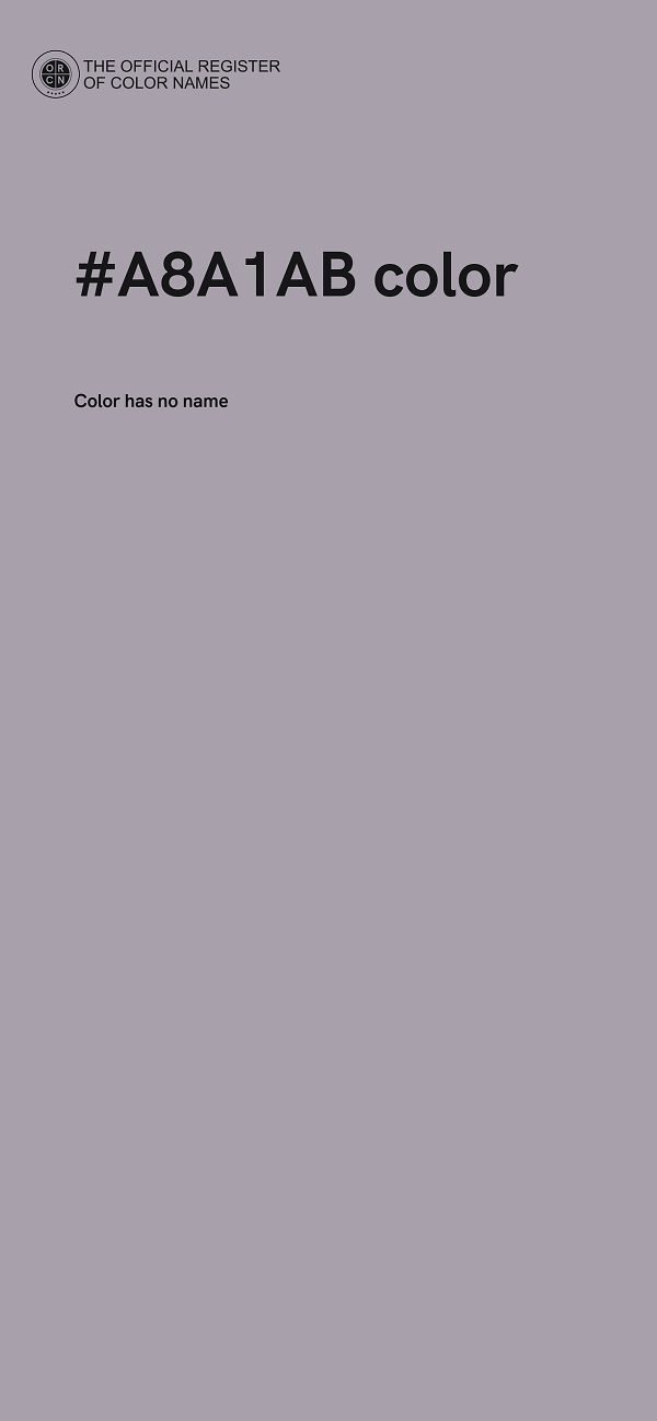 #A8A1AB color image