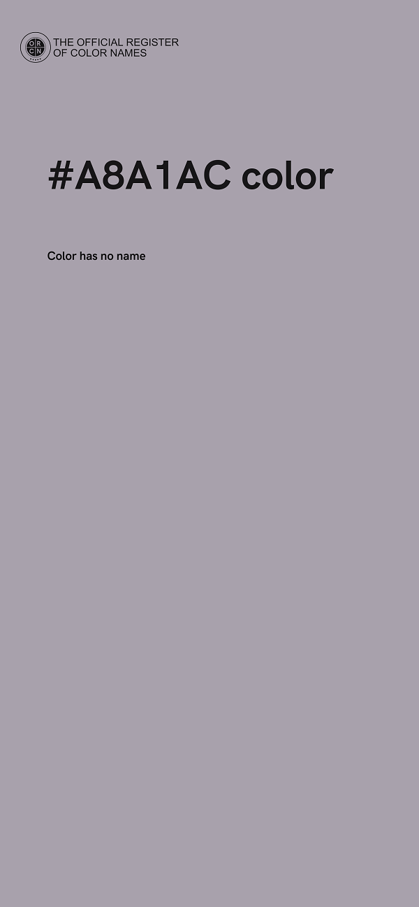 #A8A1AC color image