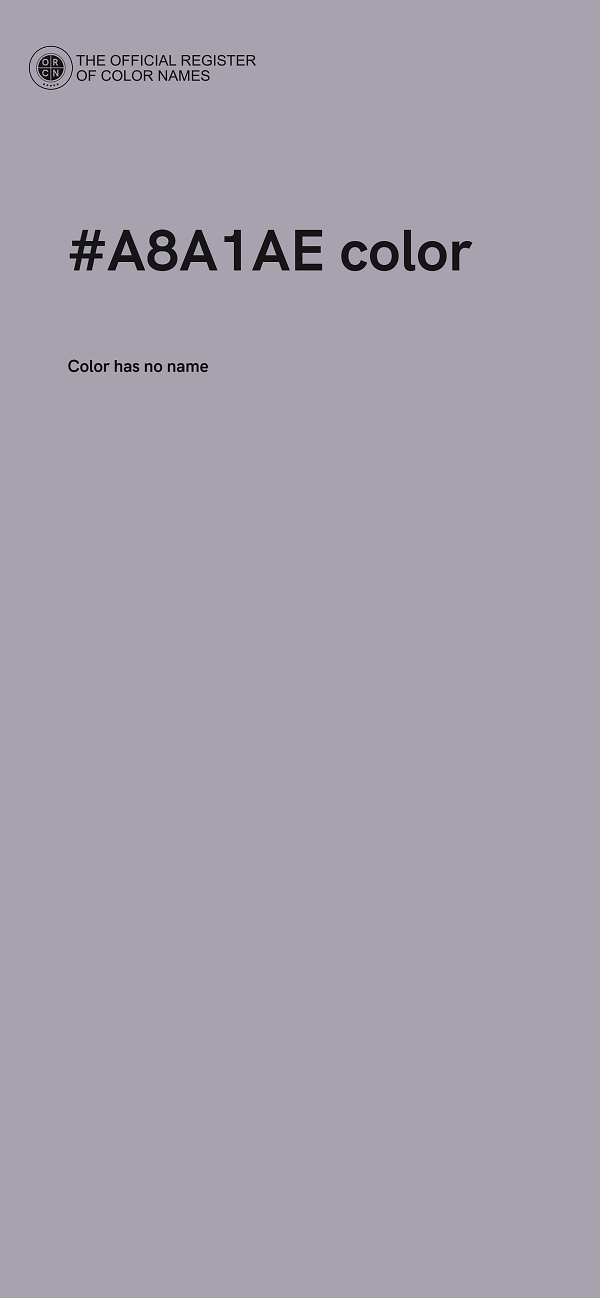 #A8A1AE color image