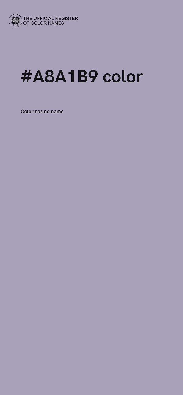 #A8A1B9 color image
