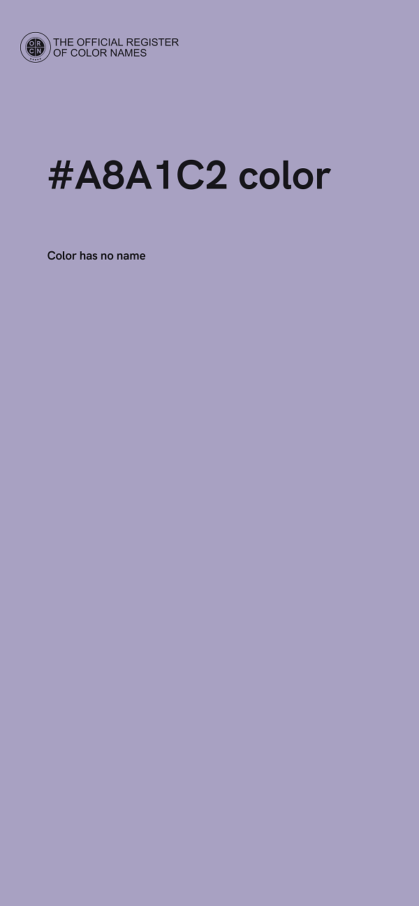 #A8A1C2 color image