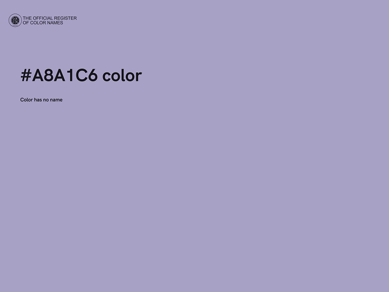 #A8A1C6 color image