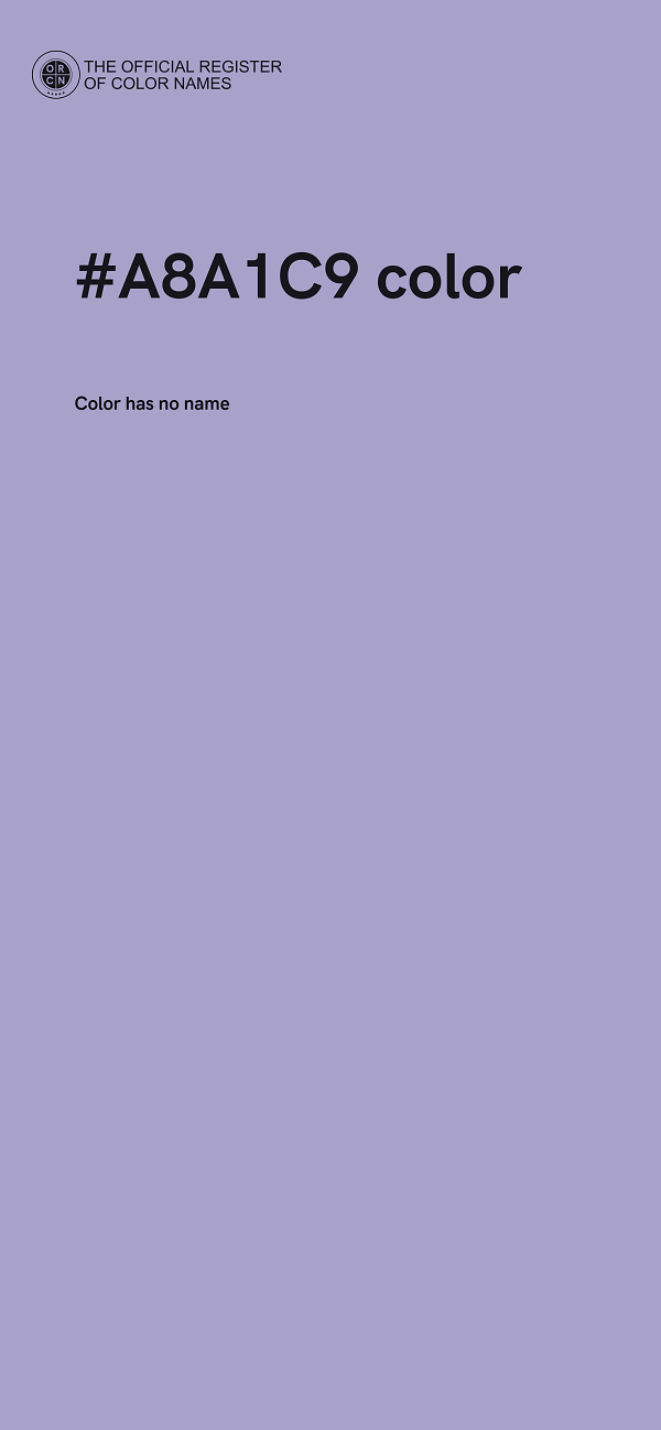 #A8A1C9 color image