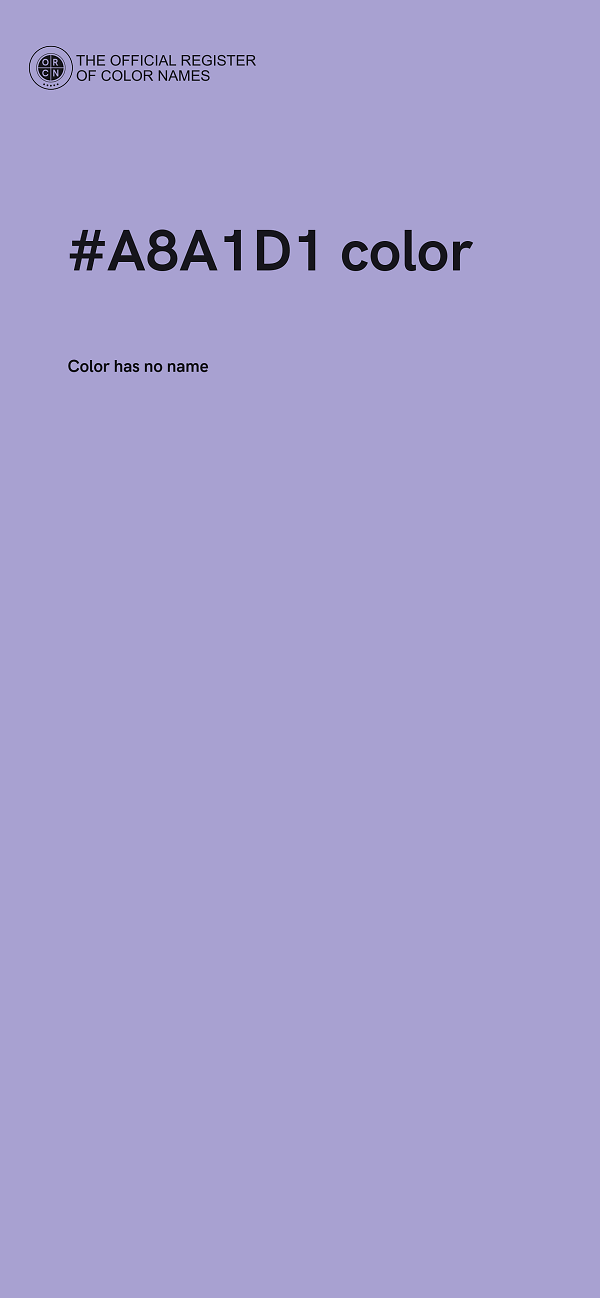 #A8A1D1 color image