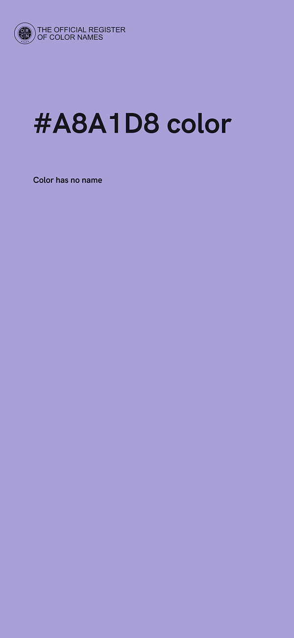 #A8A1D8 color image
