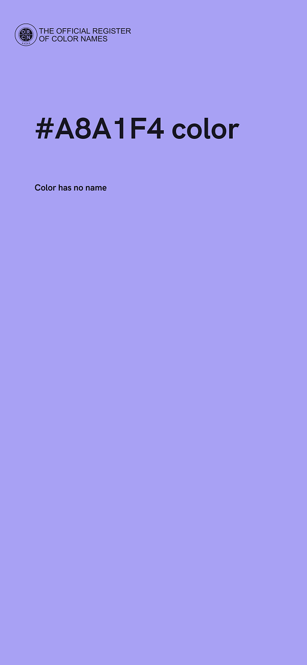 #A8A1F4 color image