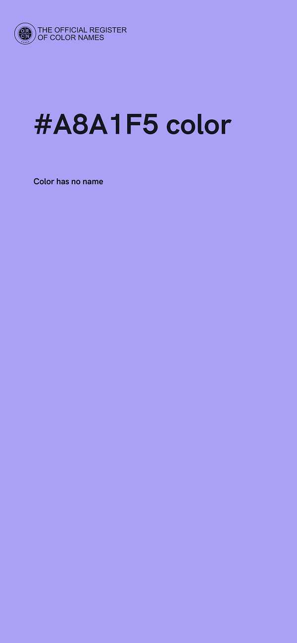 #A8A1F5 color image