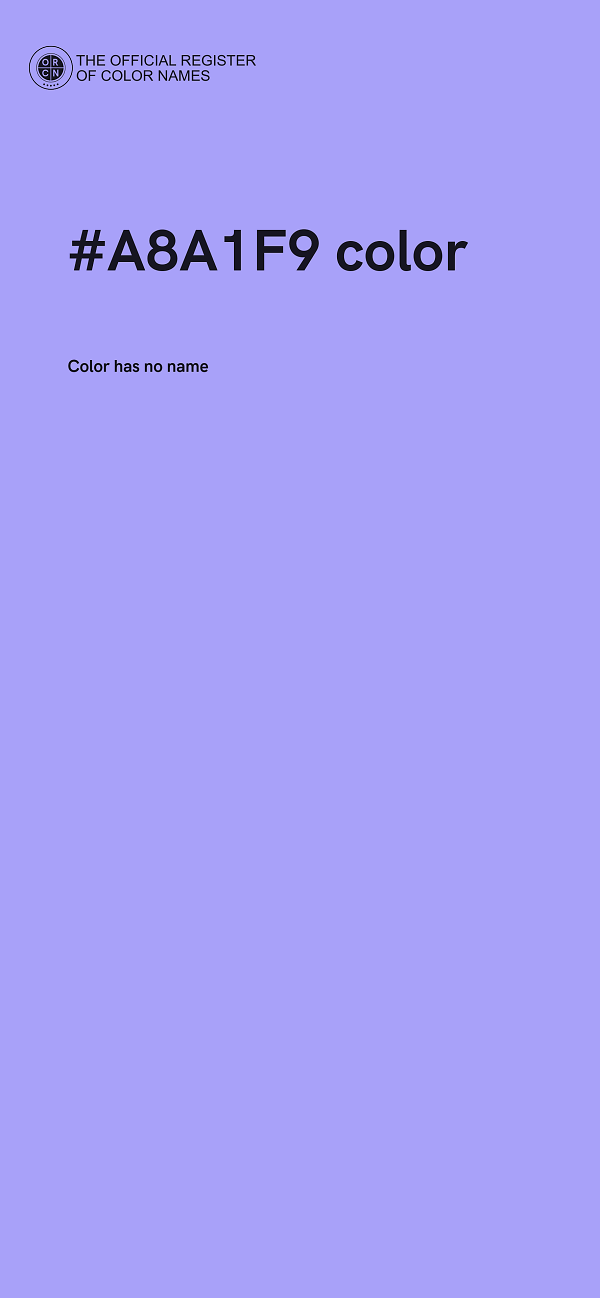 #A8A1F9 color image