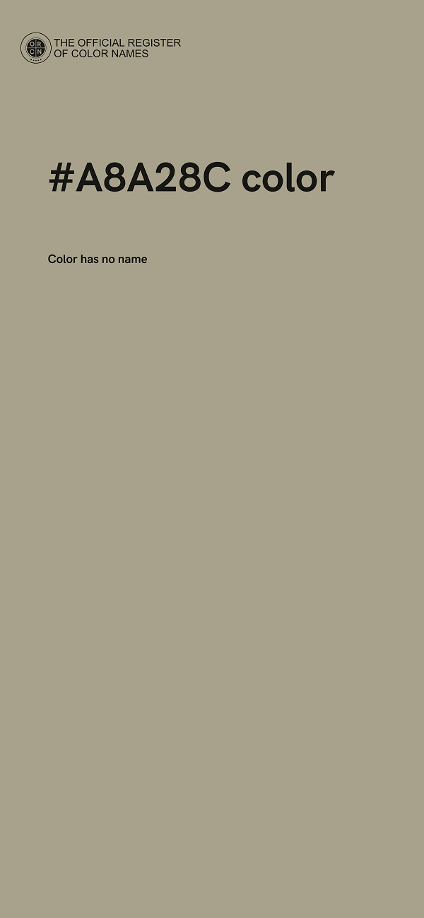 #A8A28C color image