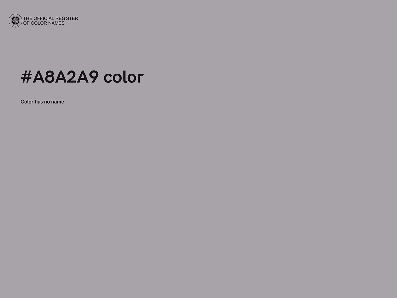 #A8A2A9 color image