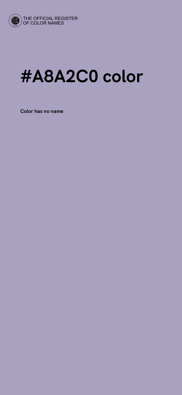 #A8A2C0 color image