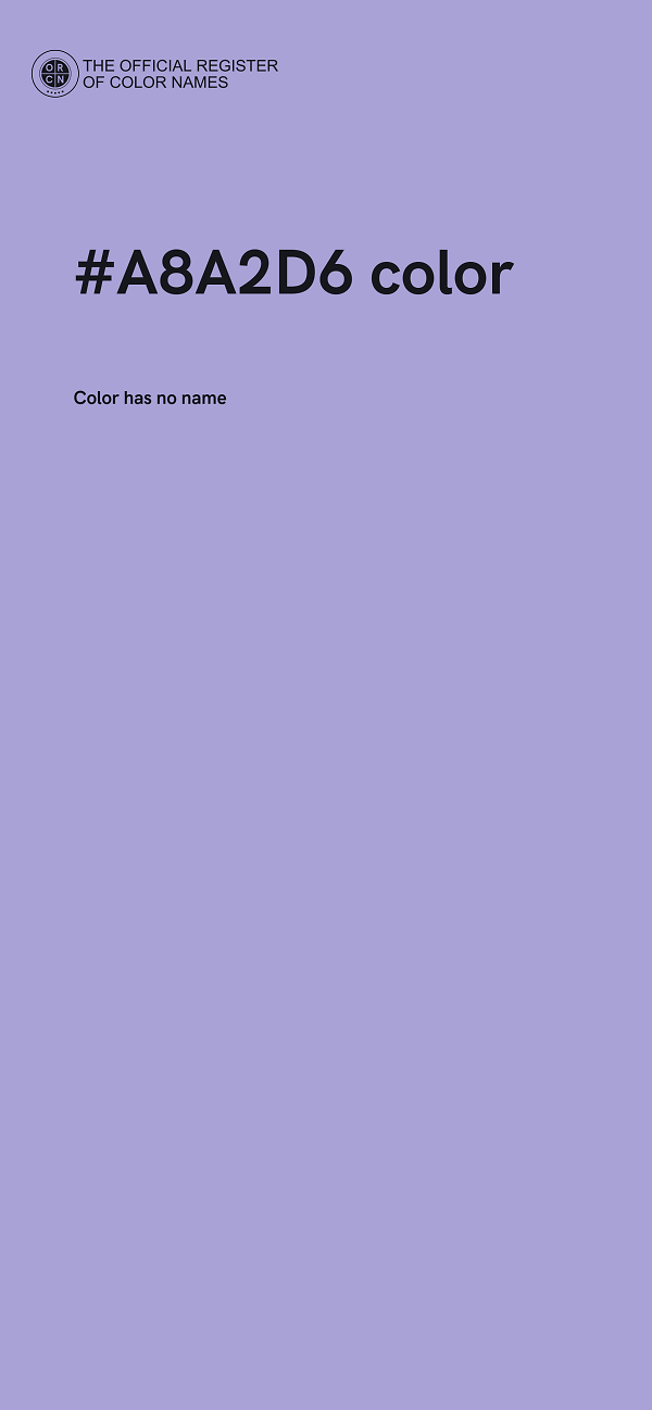 #A8A2D6 color image