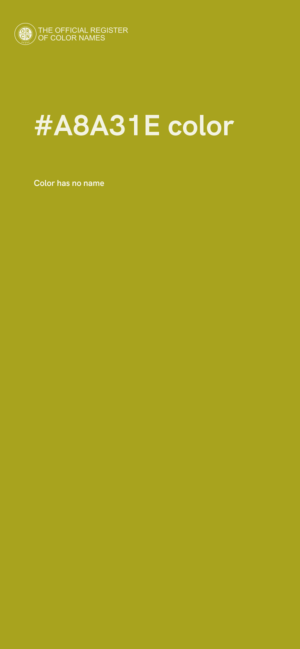 #A8A31E color image
