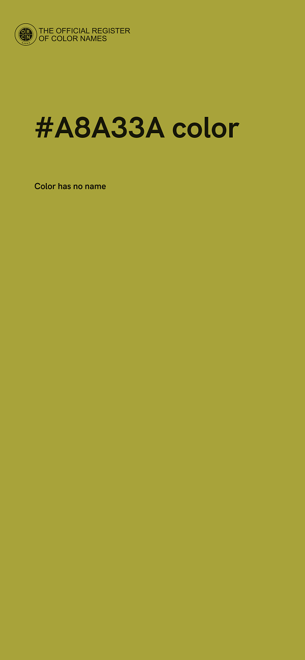 #A8A33A color image