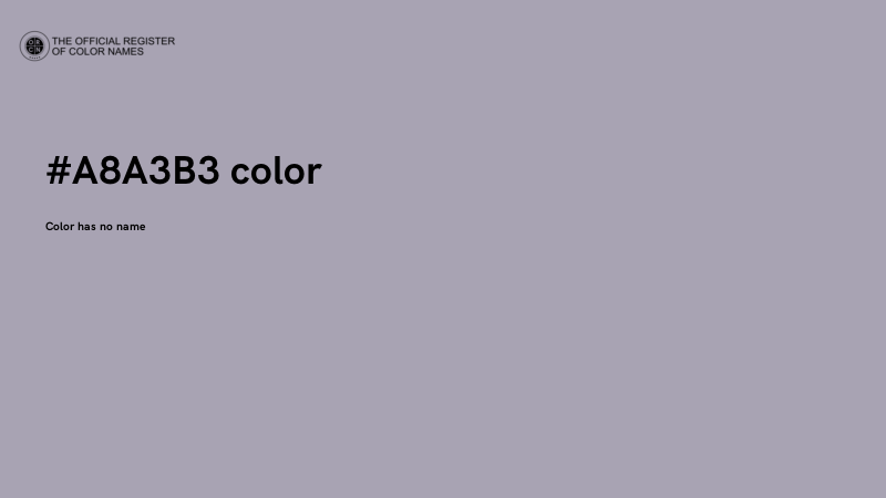 #A8A3B3 color image