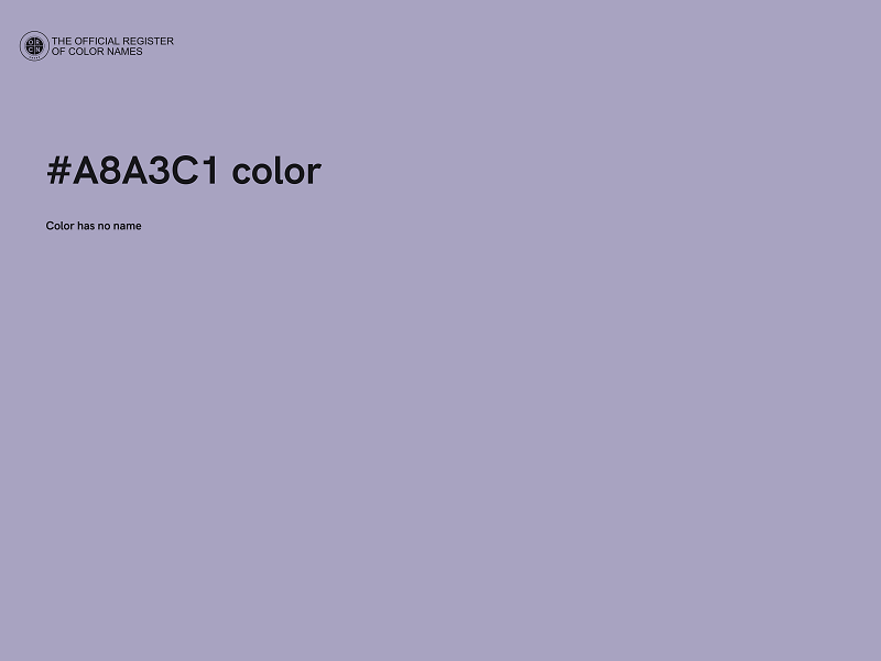 #A8A3C1 color image