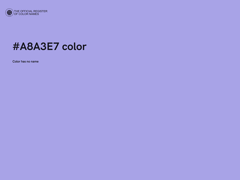 #A8A3E7 color image