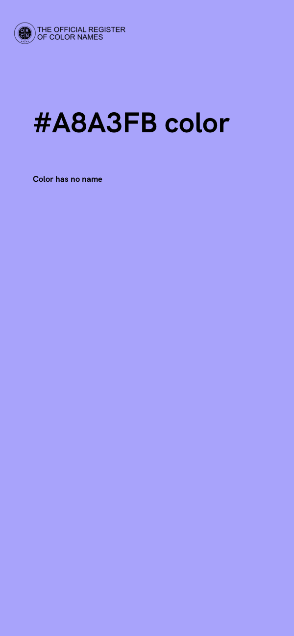 #A8A3FB color image