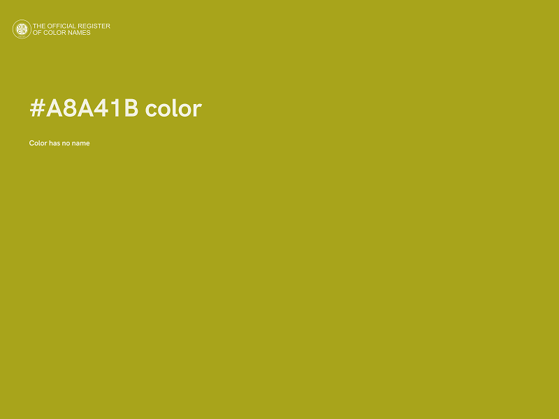 #A8A41B color image