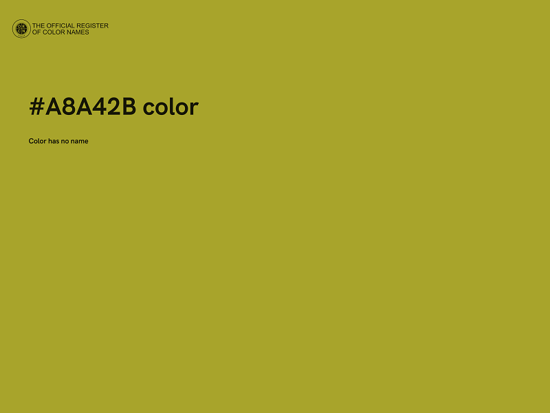 #A8A42B color image