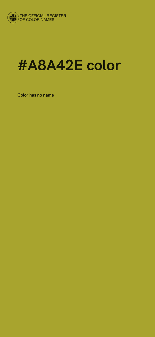 #A8A42E color image