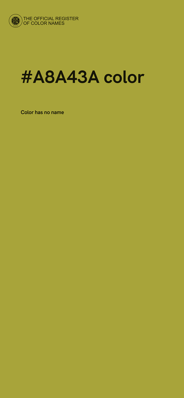 #A8A43A color image